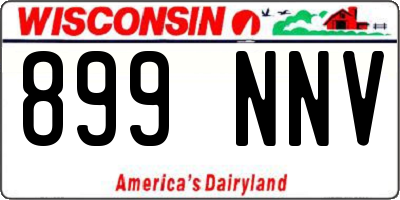 WI license plate 899NNV