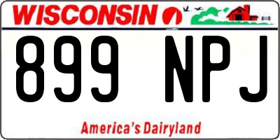 WI license plate 899NPJ