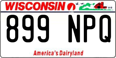 WI license plate 899NPQ