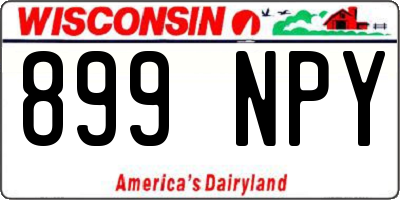WI license plate 899NPY