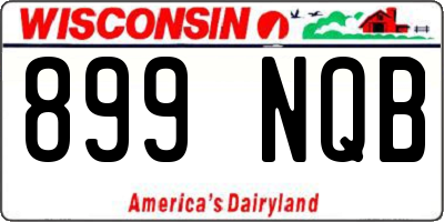 WI license plate 899NQB