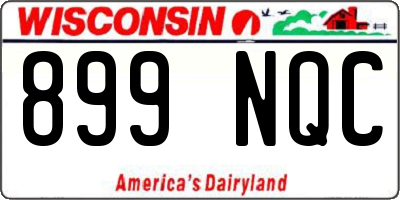 WI license plate 899NQC