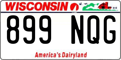 WI license plate 899NQG