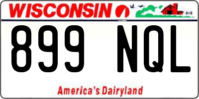 WI license plate 899NQL