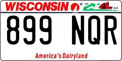WI license plate 899NQR