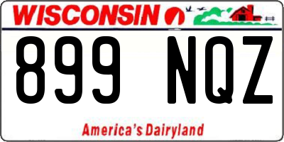 WI license plate 899NQZ