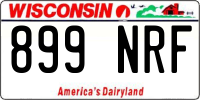 WI license plate 899NRF