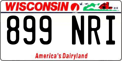 WI license plate 899NRI