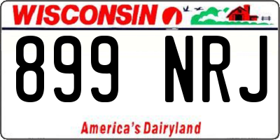 WI license plate 899NRJ