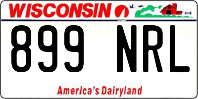 WI license plate 899NRL