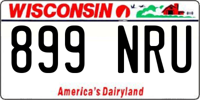 WI license plate 899NRU