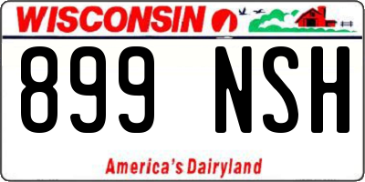 WI license plate 899NSH