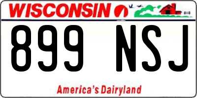 WI license plate 899NSJ