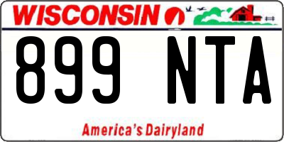 WI license plate 899NTA