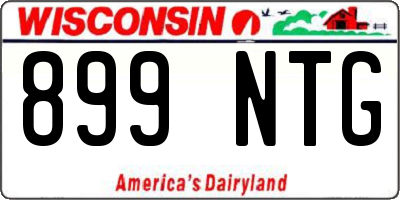WI license plate 899NTG