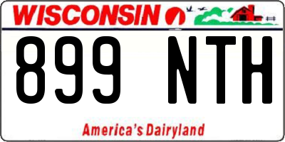 WI license plate 899NTH