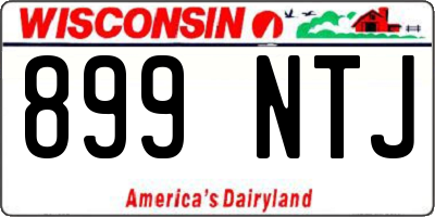 WI license plate 899NTJ