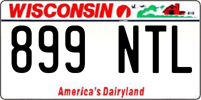 WI license plate 899NTL