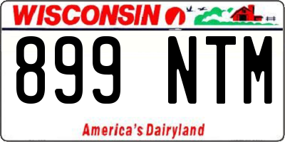 WI license plate 899NTM