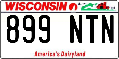 WI license plate 899NTN