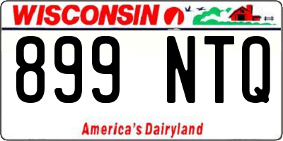 WI license plate 899NTQ