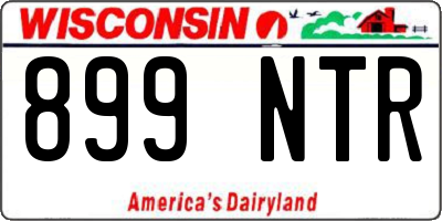 WI license plate 899NTR