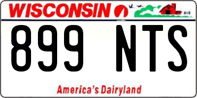 WI license plate 899NTS