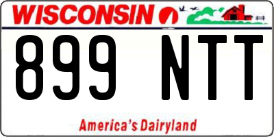 WI license plate 899NTT