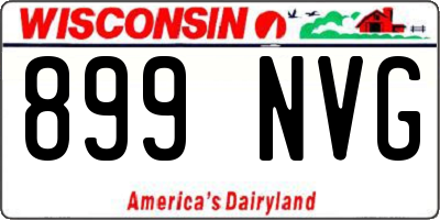 WI license plate 899NVG