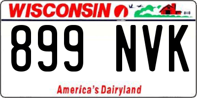 WI license plate 899NVK