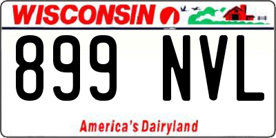 WI license plate 899NVL