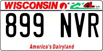 WI license plate 899NVR