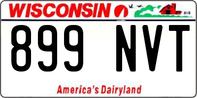 WI license plate 899NVT