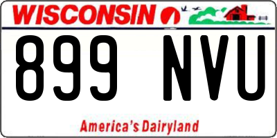 WI license plate 899NVU