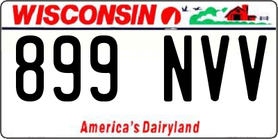 WI license plate 899NVV