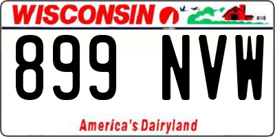WI license plate 899NVW