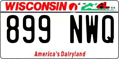 WI license plate 899NWQ