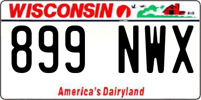 WI license plate 899NWX