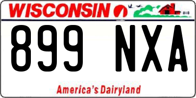 WI license plate 899NXA
