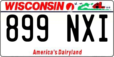 WI license plate 899NXI
