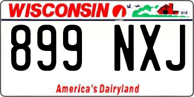 WI license plate 899NXJ