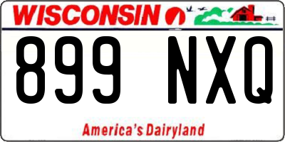 WI license plate 899NXQ