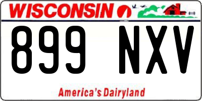 WI license plate 899NXV