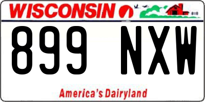 WI license plate 899NXW