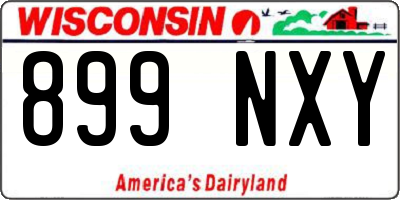 WI license plate 899NXY