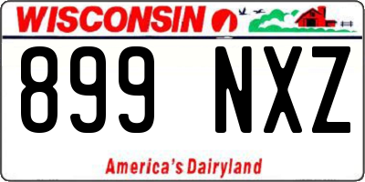 WI license plate 899NXZ