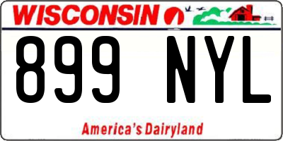 WI license plate 899NYL