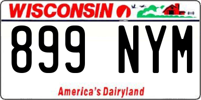 WI license plate 899NYM