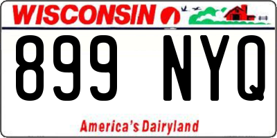 WI license plate 899NYQ