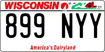 WI license plate 899NYY